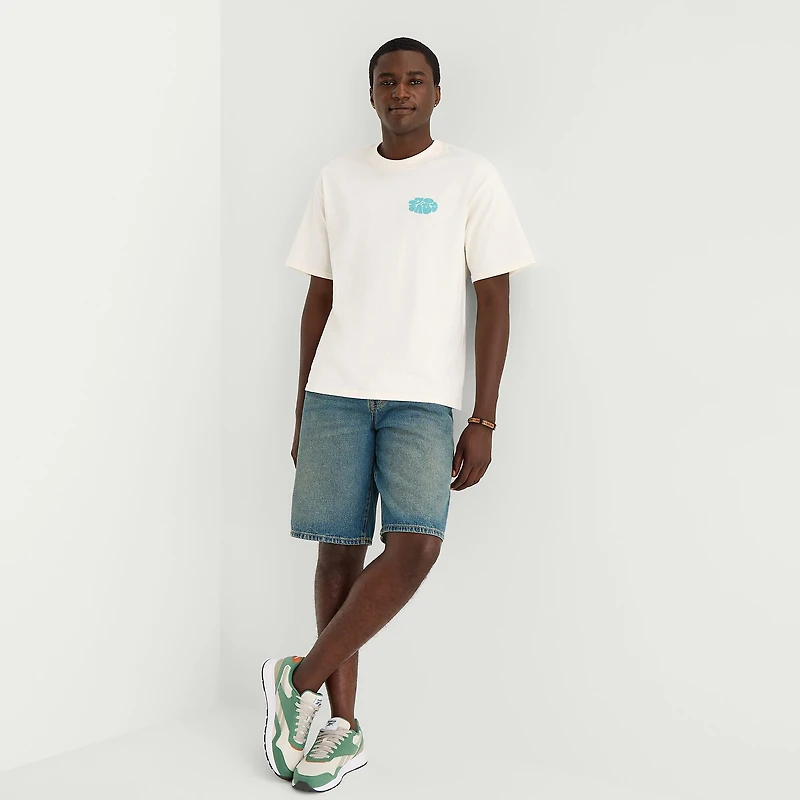 Arizona Mens Crew Neck Short Sleeve Boxy Fit Graphic T-Shirt