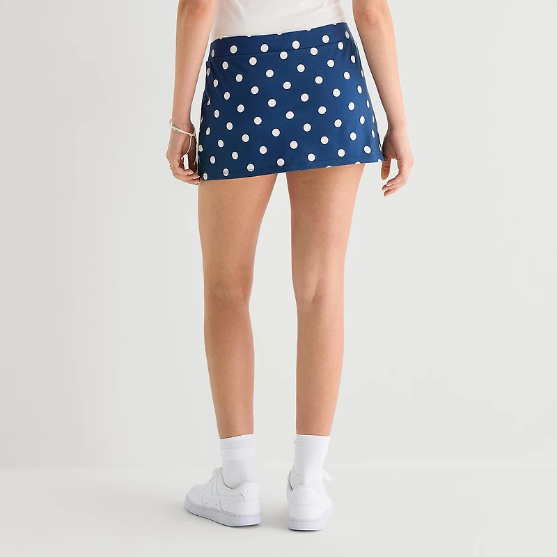 Arizona Womens Juniors Low Rise Mini A-Line Skirt