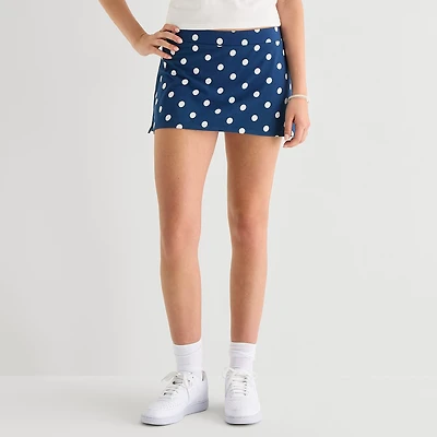 Arizona Womens Juniors Low Rise Mini A-Line Skirt