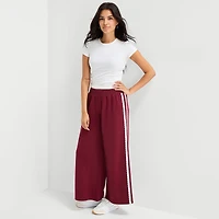 Arizona Womens Juniors Wide Leg Mid Rise Sweatpant