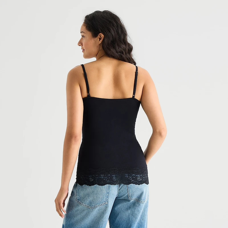 Arizona Womens Juniors V Neck Sleeveless Camisole