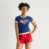 Arizona Supergirl Womens Juniors Crew Neck Short Sleeve T-Shirt