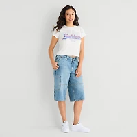 Arizona Womens 15" Low Rise Juniors Denim Short