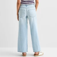 Arizona Womens Juniors Low Rise Baggy Fit Jean