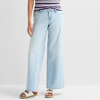 Arizona Womens Juniors Low Rise Baggy Fit Jean