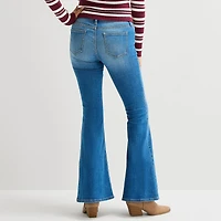 Arizona Womens Juniors Low Rise Flare Leg Jean