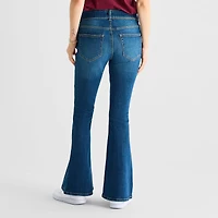 Arizona Womens Juniors Low Rise Flare Leg Jean