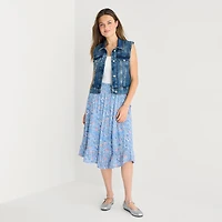 Arizona Womens Juniors Midi A-Line Skirt