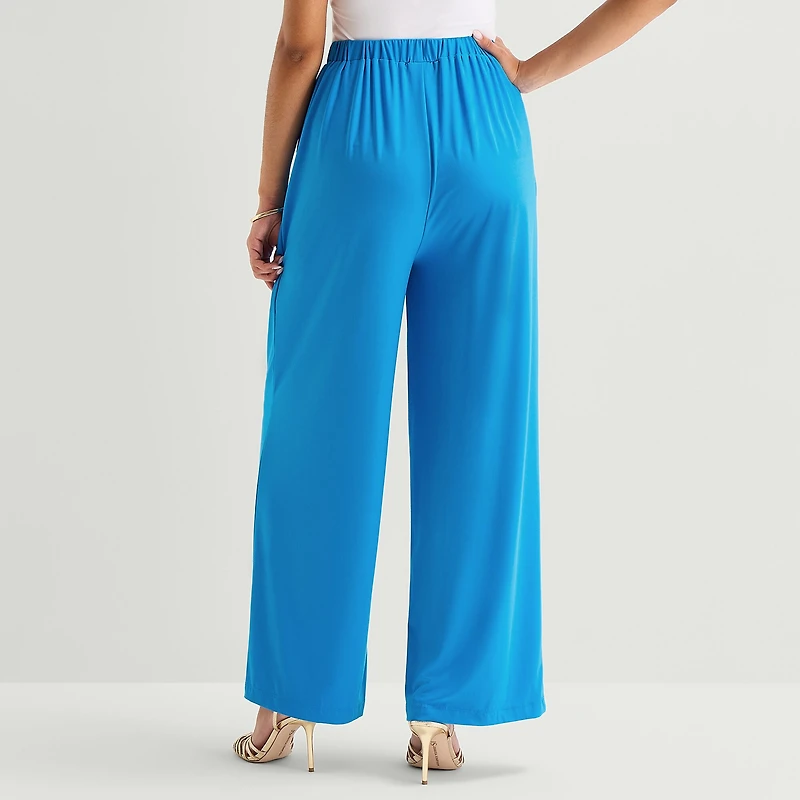 Bold Elements Womens Wide Leg Pleated Pant