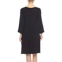 White Mark Womens 3/4 Sleeve Swing Dresses