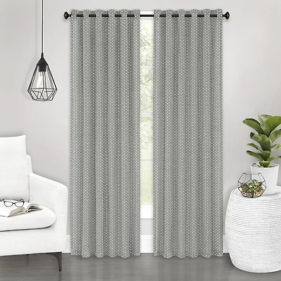 Achim Bedford Tab Top Light-Filtering Single Curtain Panel
