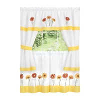 Achim Gerbera 3-pc. Rod Pocket Window Tier