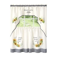 Achim Sunflower 3-pc. Rod Pocket Window Tier