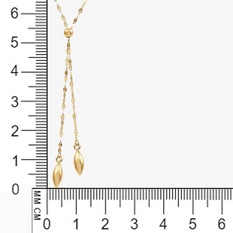 Gold Addiction Womens 14K Gold 18 Inch Y Necklace