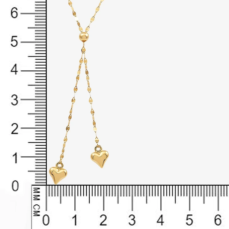 Gold Addiction Lariat Style Womens 14K Gold 18 Inch Y Necklace