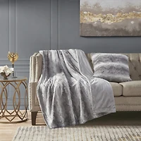 Madison Park Zuri Faux Fur Square Throw Pillow
