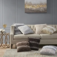 Madison Park Zuri Faux Fur Square Throw Pillow