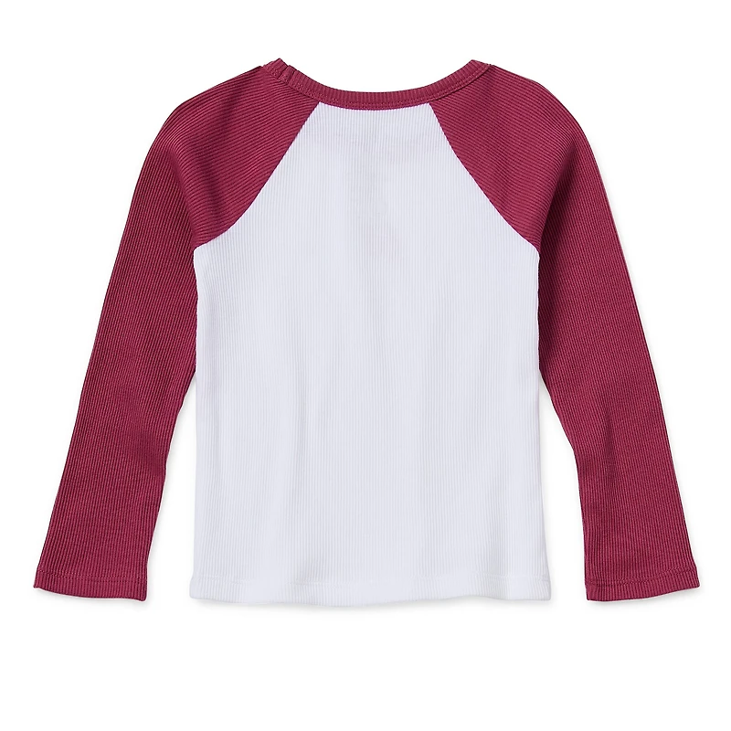 Okie Dokie Toddler & Little Girls Crew Neck Long Sleeve Regular Fit Graphic T-Shirt