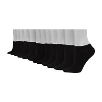 Hanes Lightweight Womens Multi-Pack 12 Pair Plus Tall Liner Socks
