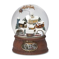 Roman 7.75in Musical Santa Dome Plays Music Christmas Tabletop Decor