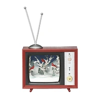 Roman 5in Lighted Musical Forest Tv Christmas Snow Globe