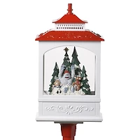 Roman 49in Musical Rudolph Snow Lantern Plays Music Christmas Tabletop Decor