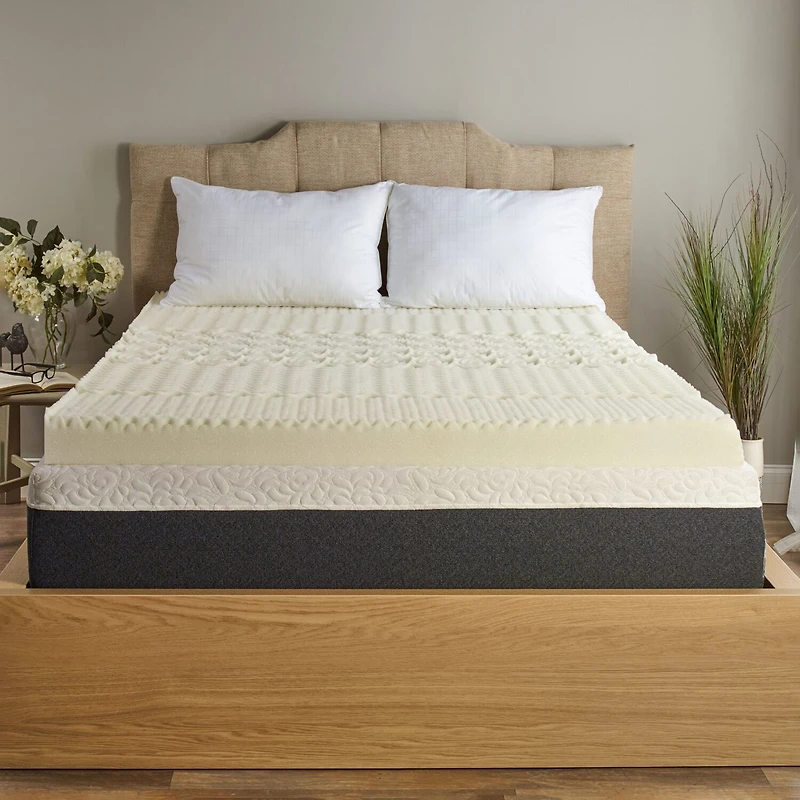 Isotonic® 4” 5-Zone Mattress Topper Featuring Isotonic®+ Memory Foam