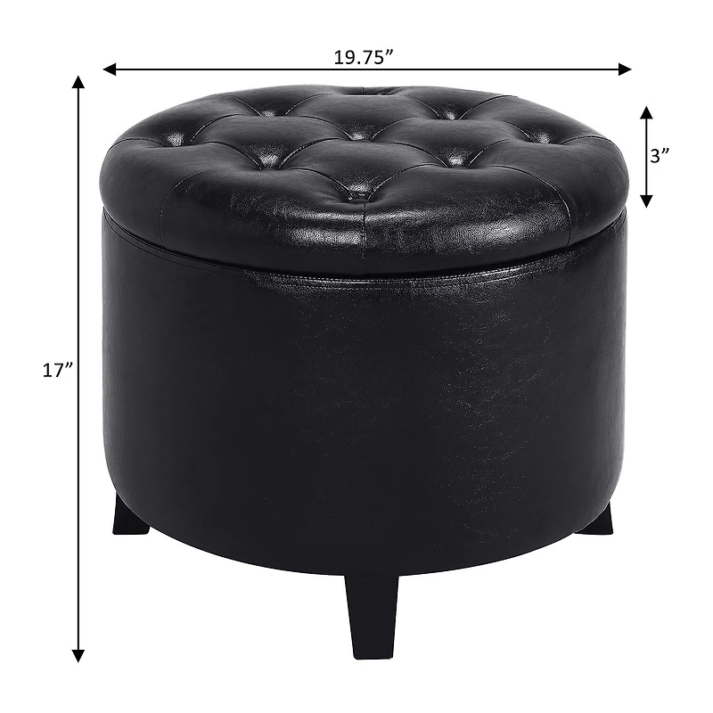 Designs4Comfort Round Ottoman