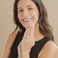 Diamond Blossom Womens 4 CT. T.W. Natural White 14K Gold Cluster Cocktail Ring