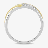 1/2 CT. T.W. Lab Grown White Diamond 14K Gold Over Silver Side Stone Bridal Set - Womens size 7 Ring / Mens size 10.5 Band