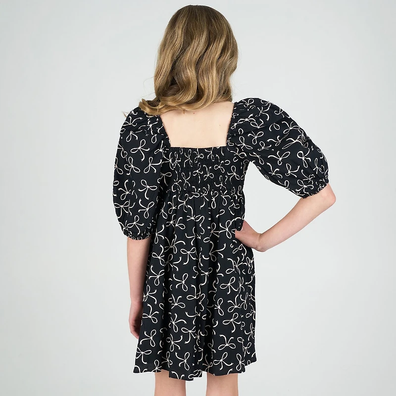 Rare Editions Big Kid Girls 3/4 Sleeve Puffed A-Line Dress