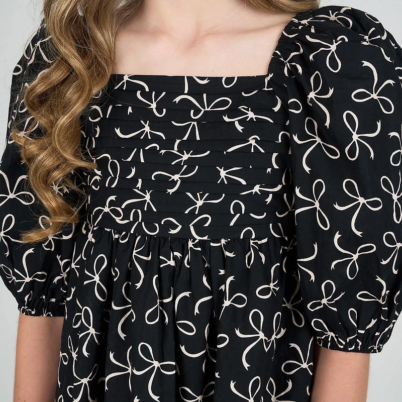 Rare Editions Big Kid Girls 3/4 Sleeve Puffed A-Line Dress
