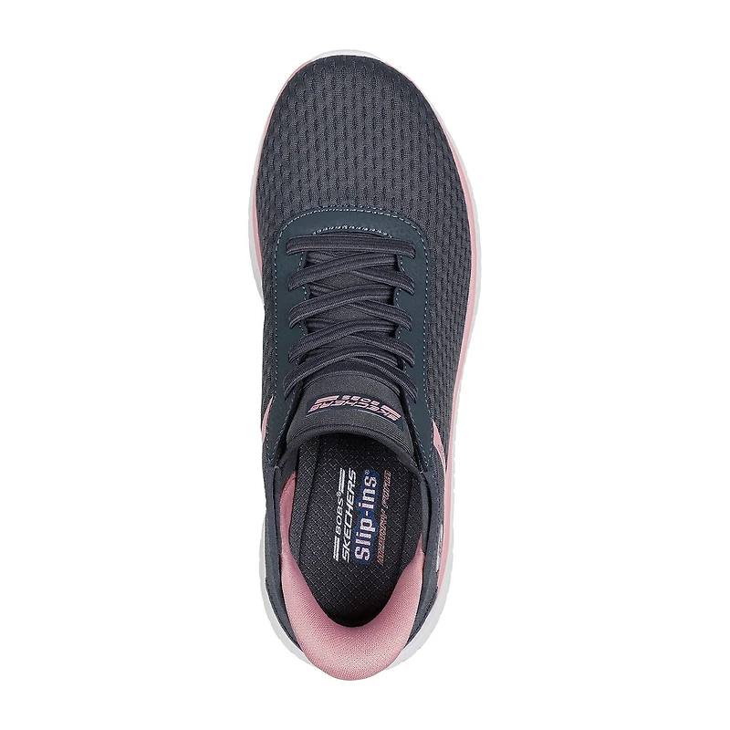 Skechers Bobs Hands Free Slip-Ins Sport Squad Chaos Stroke Of Luck Womens Slip-On Walking Shoes
