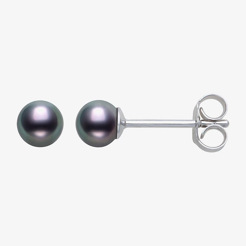 White Cultured Freshwater Pearl Sterling Silver 4mm Ball Stud Earrings