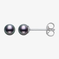 White Cultured Freshwater Pearl Sterling Silver 4mm Ball Stud Earrings