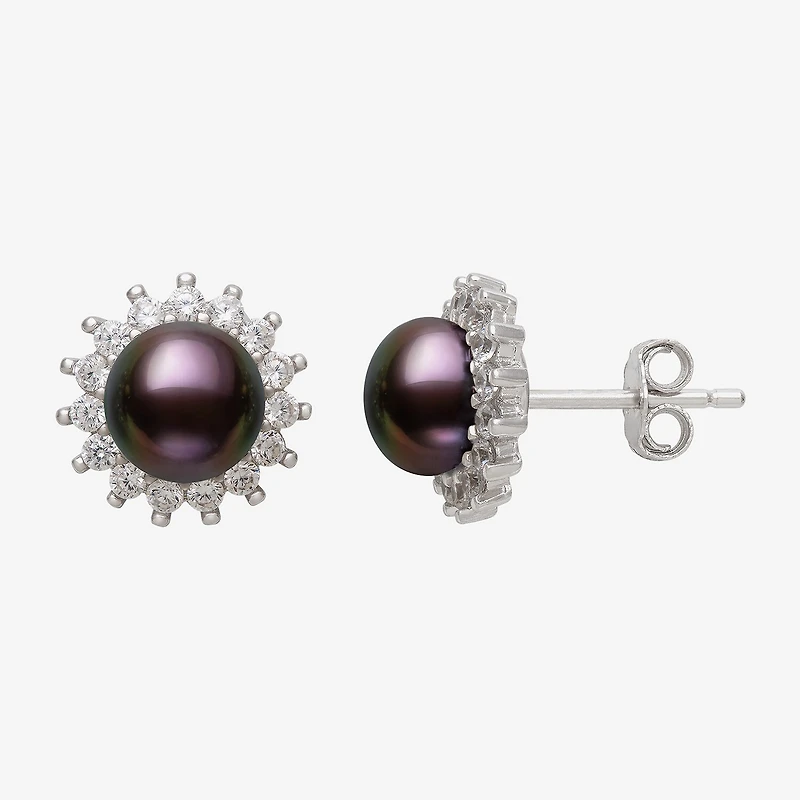 Cultured Freshwater Pearl Sterling Silver Sunburst 2-pc. Jewelry Set