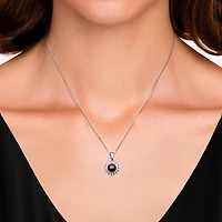 Cultured Freshwater Pearl Sterling Silver Sunburst 2-pc. Jewelry Set