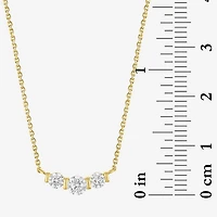 Diamond Addiction (G-H Womens 1/3 CT. T.W. Lab Grown White Diamond 10K Gold Curved 16 Inch Pendant Necklace
