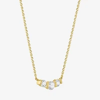 Diamond Addiction (G-H Womens 1/3 CT. T.W. Lab Grown White Diamond 10K Gold Curved 16 Inch Pendant Necklace