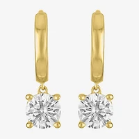 G-H / Si2-I1 Womens 1 CT. T.W. Lab Grown White Diamond 10K Gold 16.9mm Round Hoop Earrings
