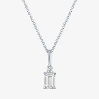 Gh / Si2 I1) Womens 1 CT. T.W. Lab Grown White Diamond 10K Gold Inch Pendant Necklace