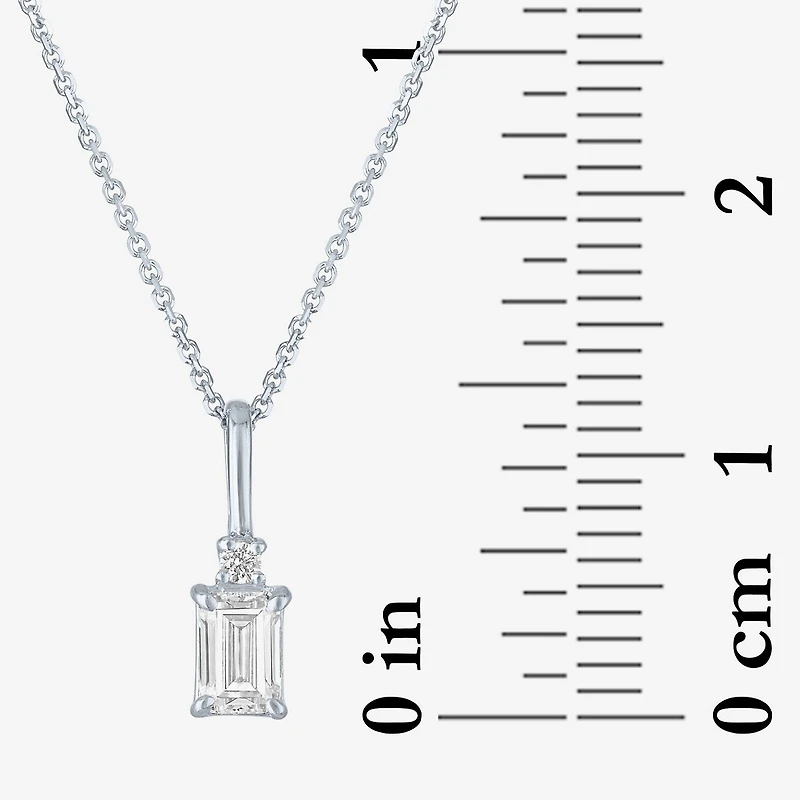 Gh / Si2 I1) Womens 1 CT. T.W. Lab Grown White Diamond 10K Gold Inch Pendant Necklace