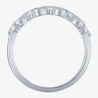 (G-H / Si2-I1) Womens 1/10 CT. T.W. Lab Grown White Diamond 10K Gold Wedding Band