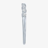 (G-H / Si2-I1) Womens 1/10 CT. T.W. Lab Grown White Diamond 10K Gold Wedding Band