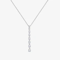Diamonart Marilyn Monroe Womens White Cubic Zirconia Sterling Silver 18 Inch Pendant Necklace