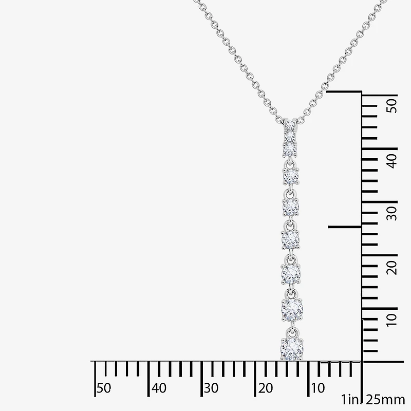Diamonart Marilyn Monroe Womens White Cubic Zirconia Sterling Silver 18 Inch Pendant Necklace