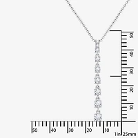 Diamonart Marilyn Monroe Womens White Cubic Zirconia Sterling Silver 18 Inch Pendant Necklace
