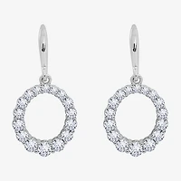 Diamonart Marilyn Monroe Womens Cubic Zirconia Sterling Silver Circle Round Drop Earrings