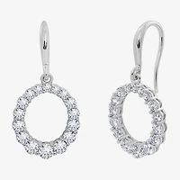 Diamonart Marilyn Monroe Womens Cubic Zirconia Sterling Silver Circle Round Drop Earrings