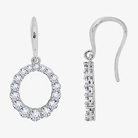 Diamonart Marilyn Monroe Womens Cubic Zirconia Sterling Silver Circle Round Drop Earrings